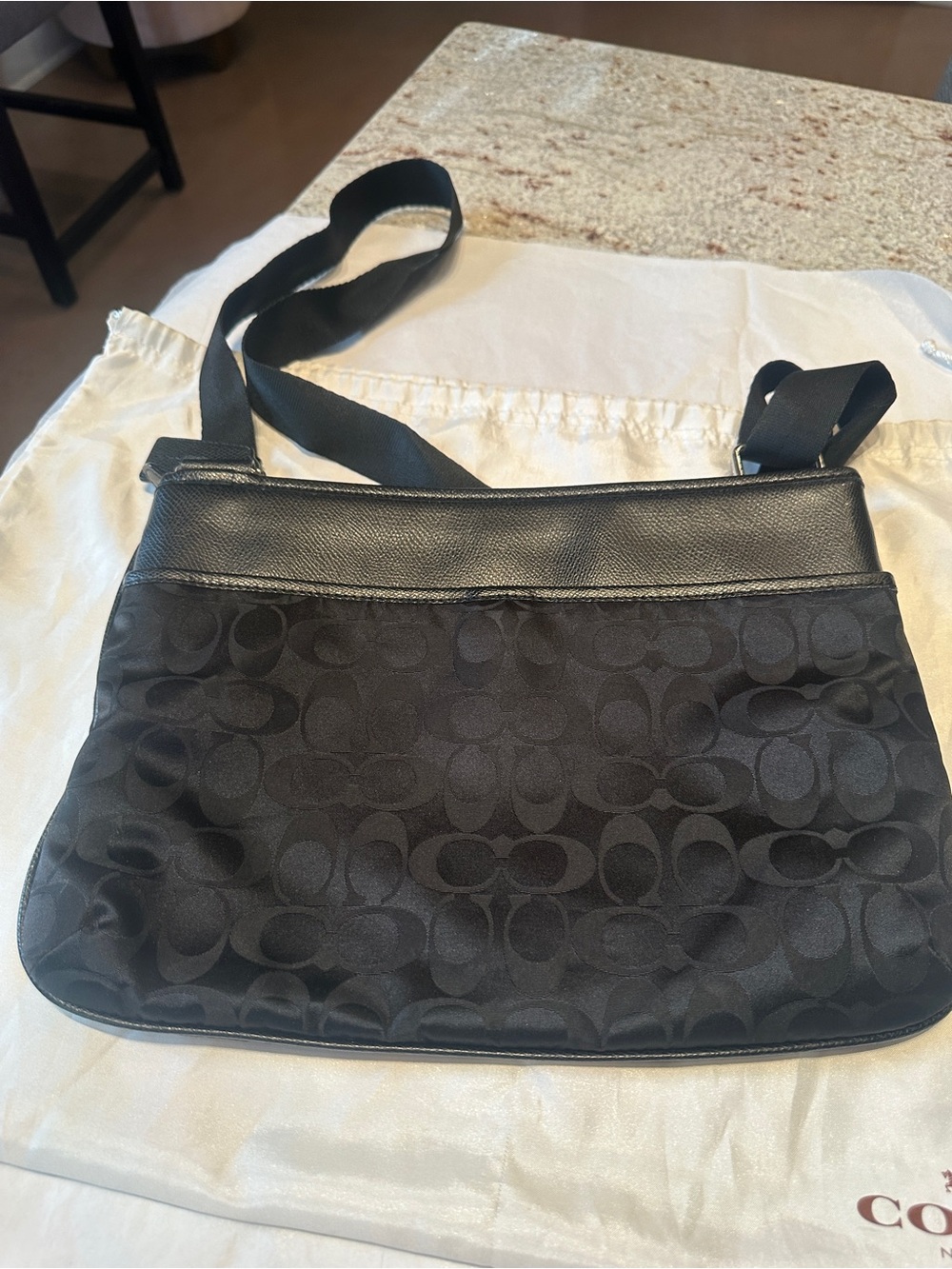 Coach Black Signature Jacquard Crossbody Bag - Picture 2 of 8